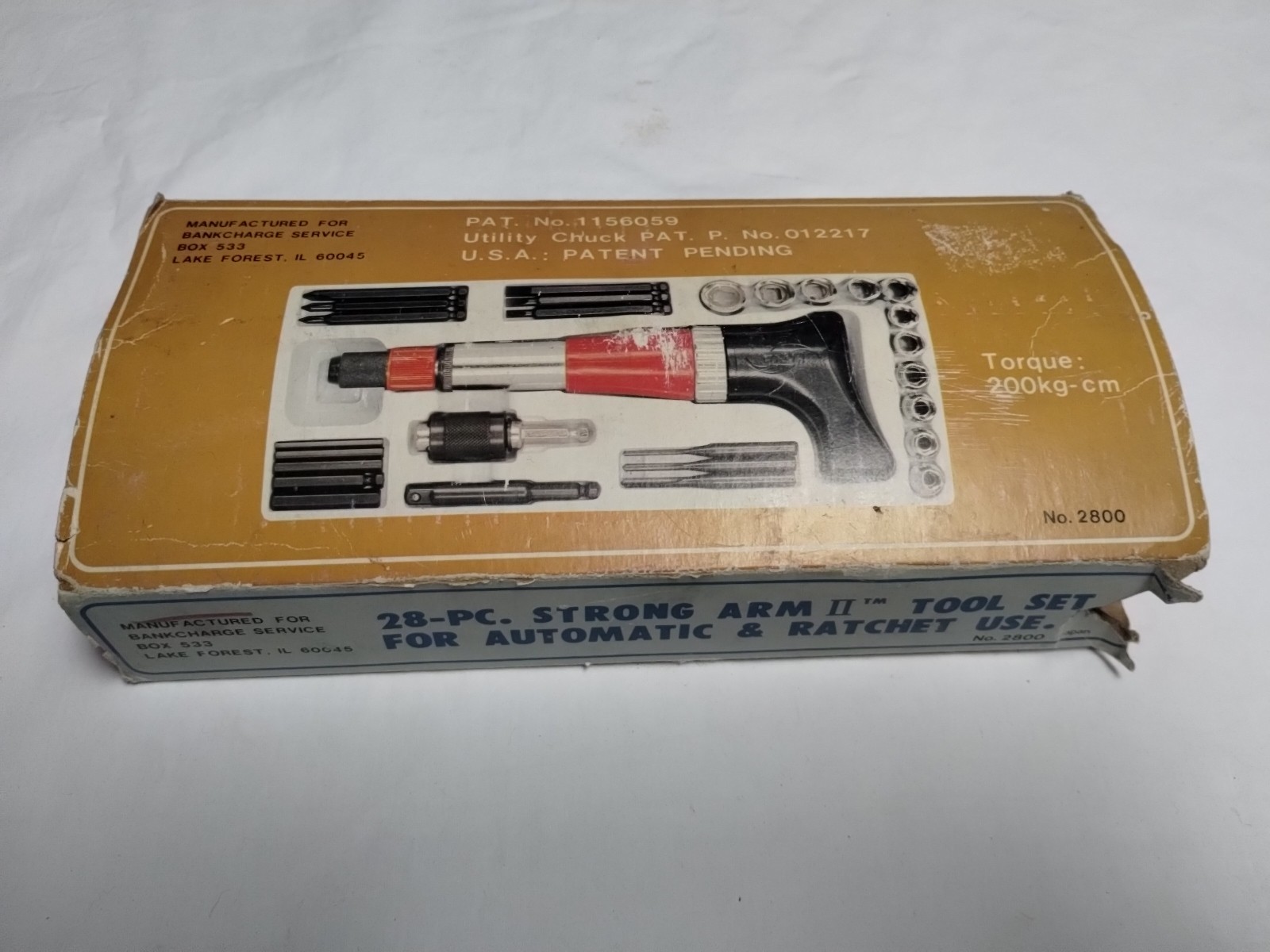 Grow 28-PC. Strong Arm II Automatic & Ratchet Tool Set Complete Vintage w/ Box
