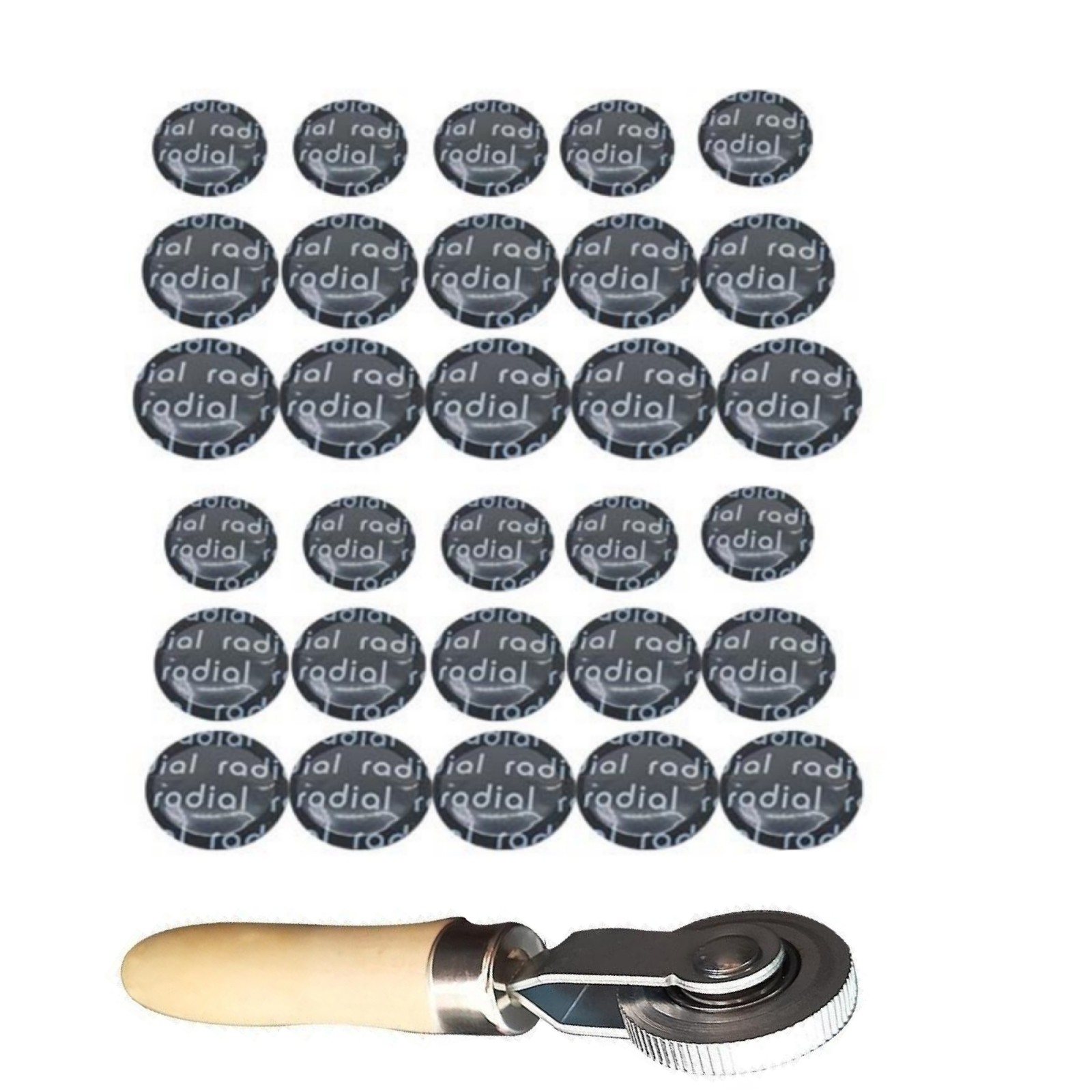 Universal Tire Repair Rubber Patch Glues Tool Tyre Patching Repair with Roller