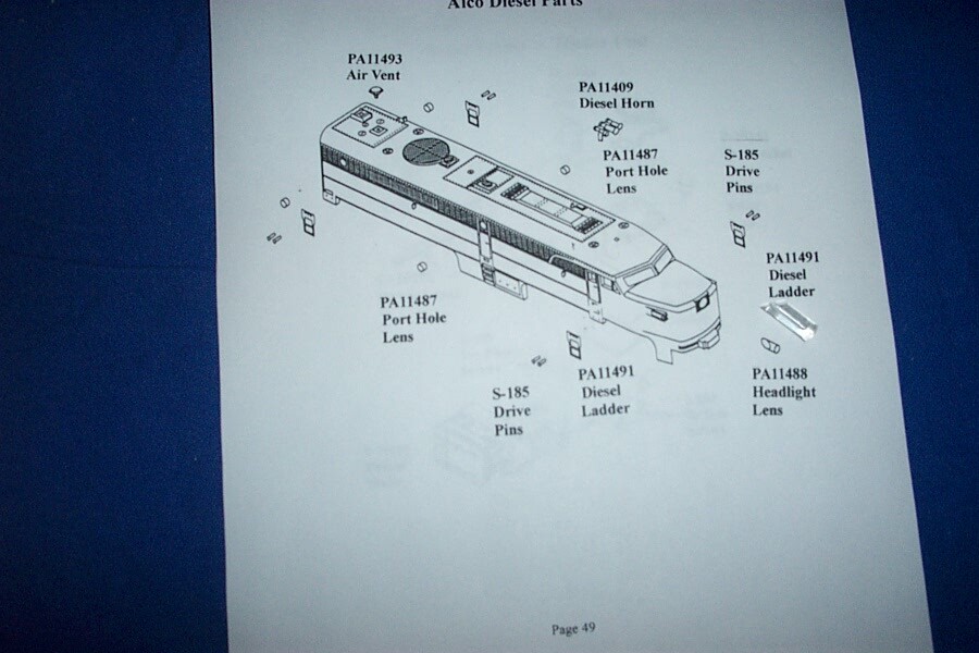 American Flyer Parts - PA11493 Air Vent for Alco Diesels #48