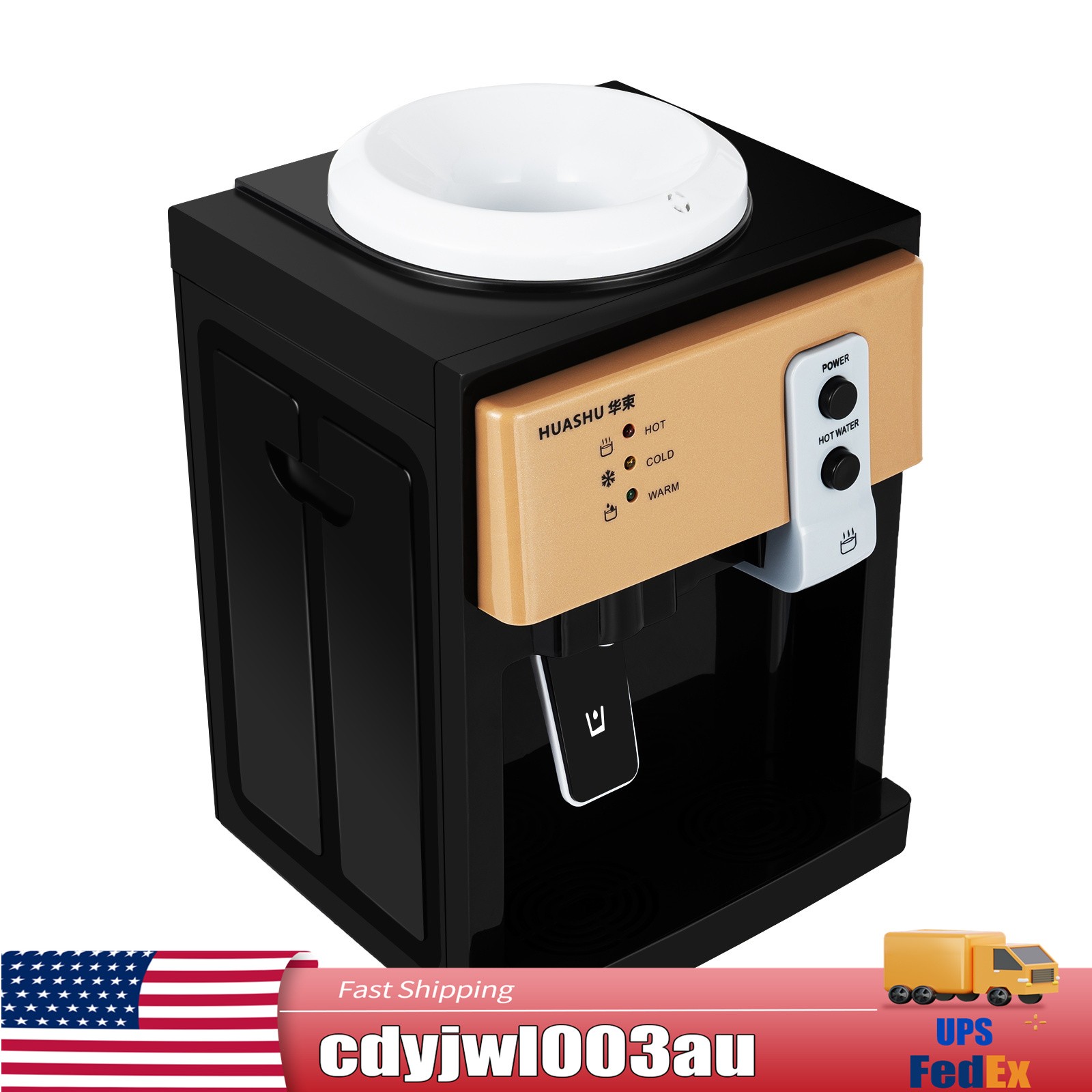 Electric Water Dispenser - 5 Gallon Cold & Hot Water Cooler, Compact Design