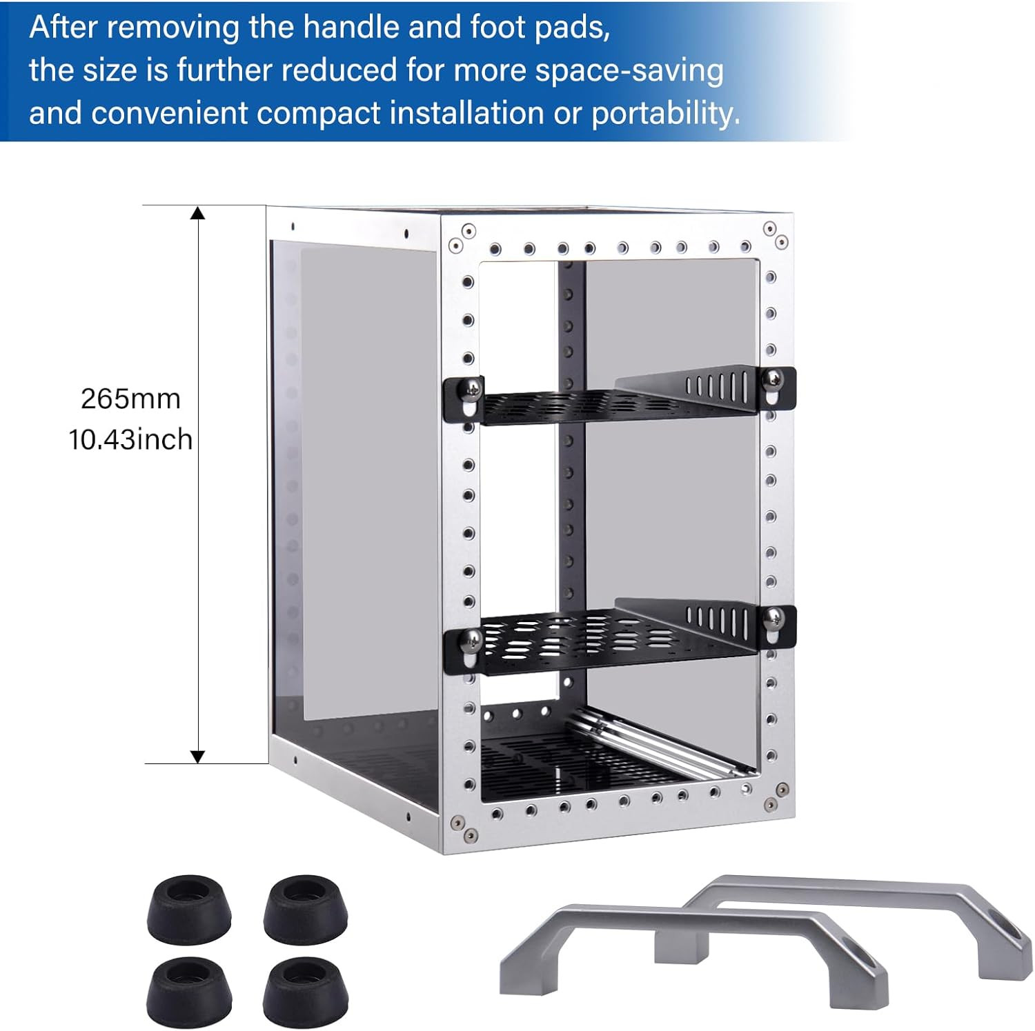 Deskpi Rackmate TT Mini Server Cabinet for Mini PC, Network, Servers, Audio, and