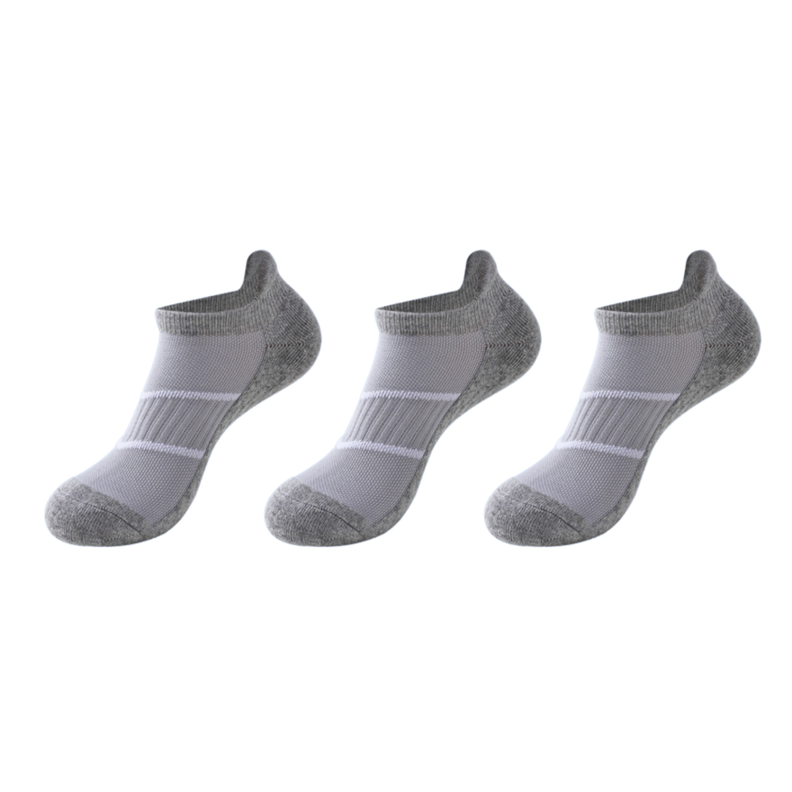 3 Pairs of Thick & Comfortable Ankle Socks for Tennis, Badminton, Running & Gym