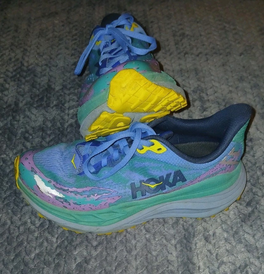 Size 7.5B - Hoka One One HOKA Stinson 7 Virtual Blue Tech Green Comfortable Shoe