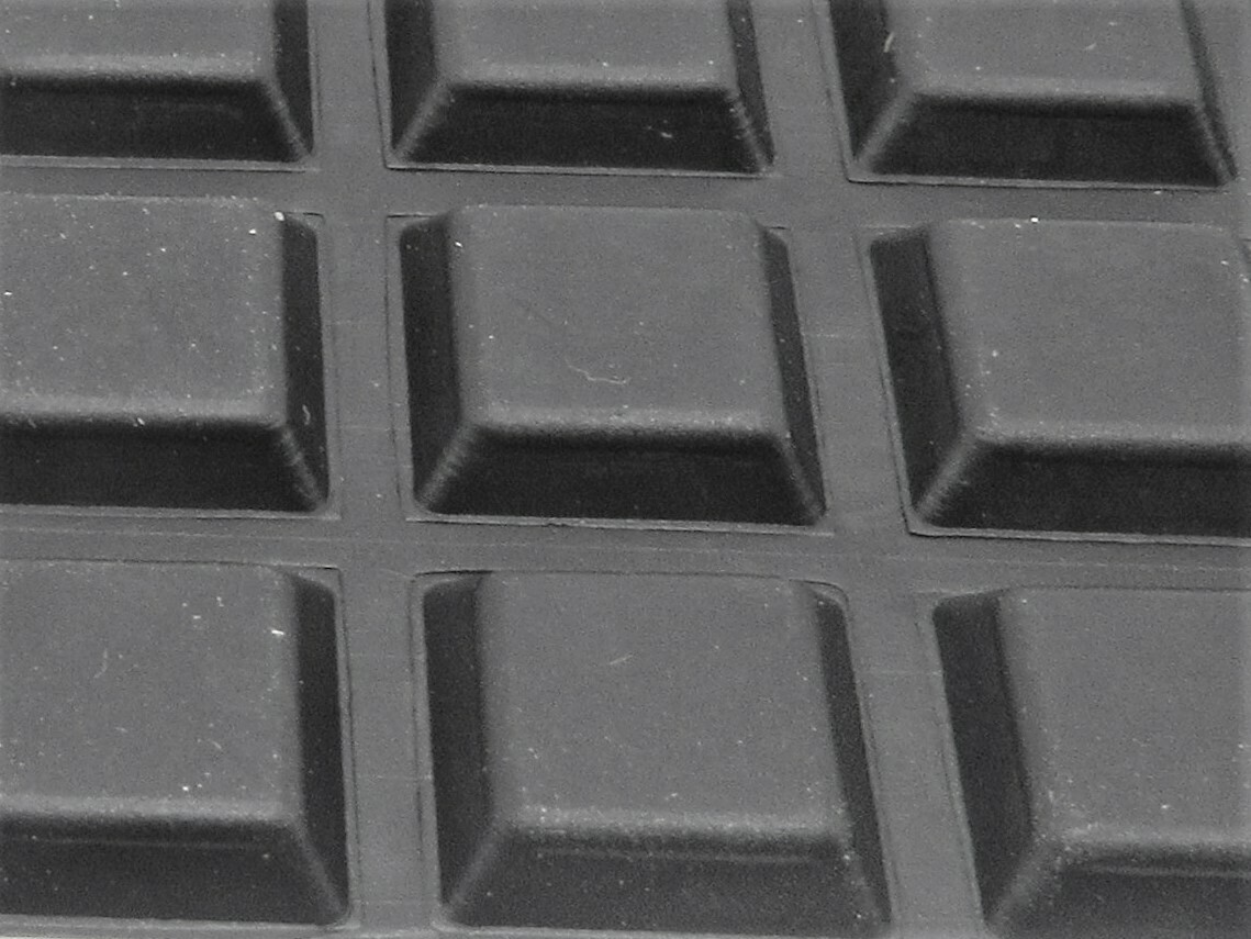 1/2" Square x 1/8" Silicone Rubber Feet 3M Adhesive 40 Pack Low Profile Pads