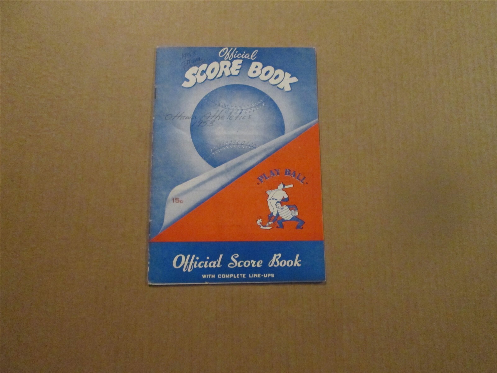 International League Ottawa Athletics Vintage Defunct 1953 Official Score Book