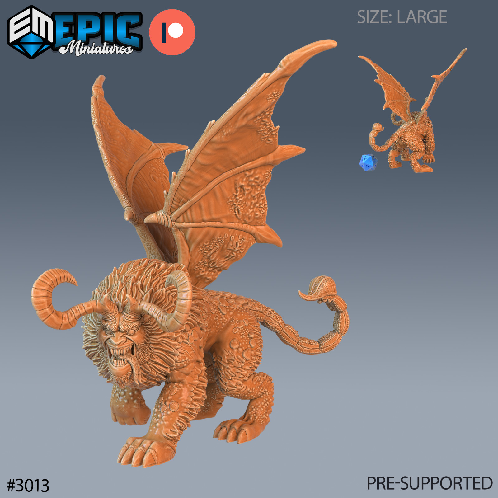 Manticore Classic | Epic Miniatures | RPG D&D Pathfinder Wargaming
