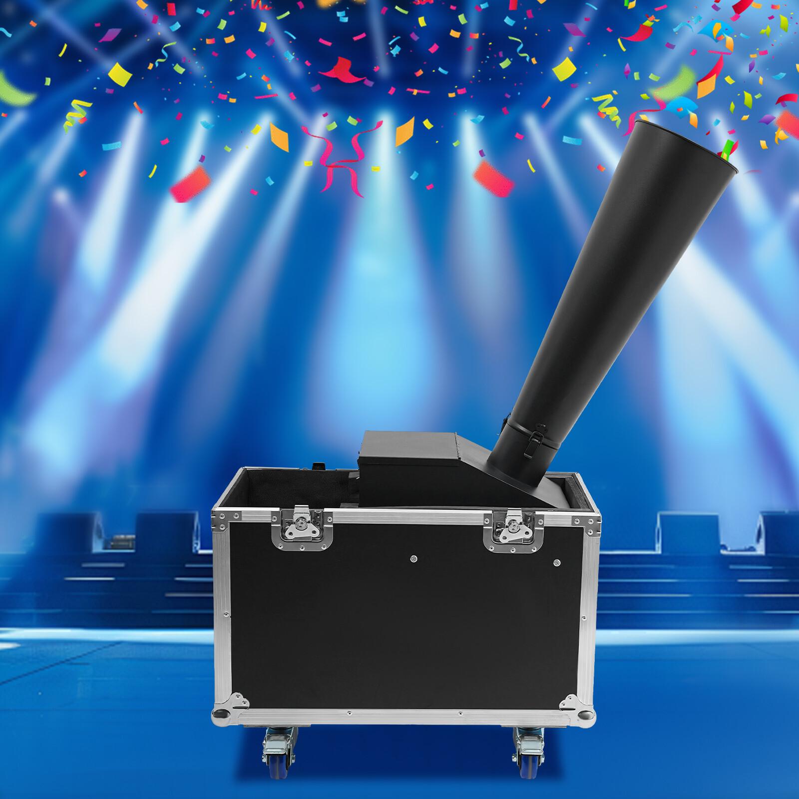 Manual CO2 Confetti Machine with Flight Case Confetti Blaster Jet 19.68 ft