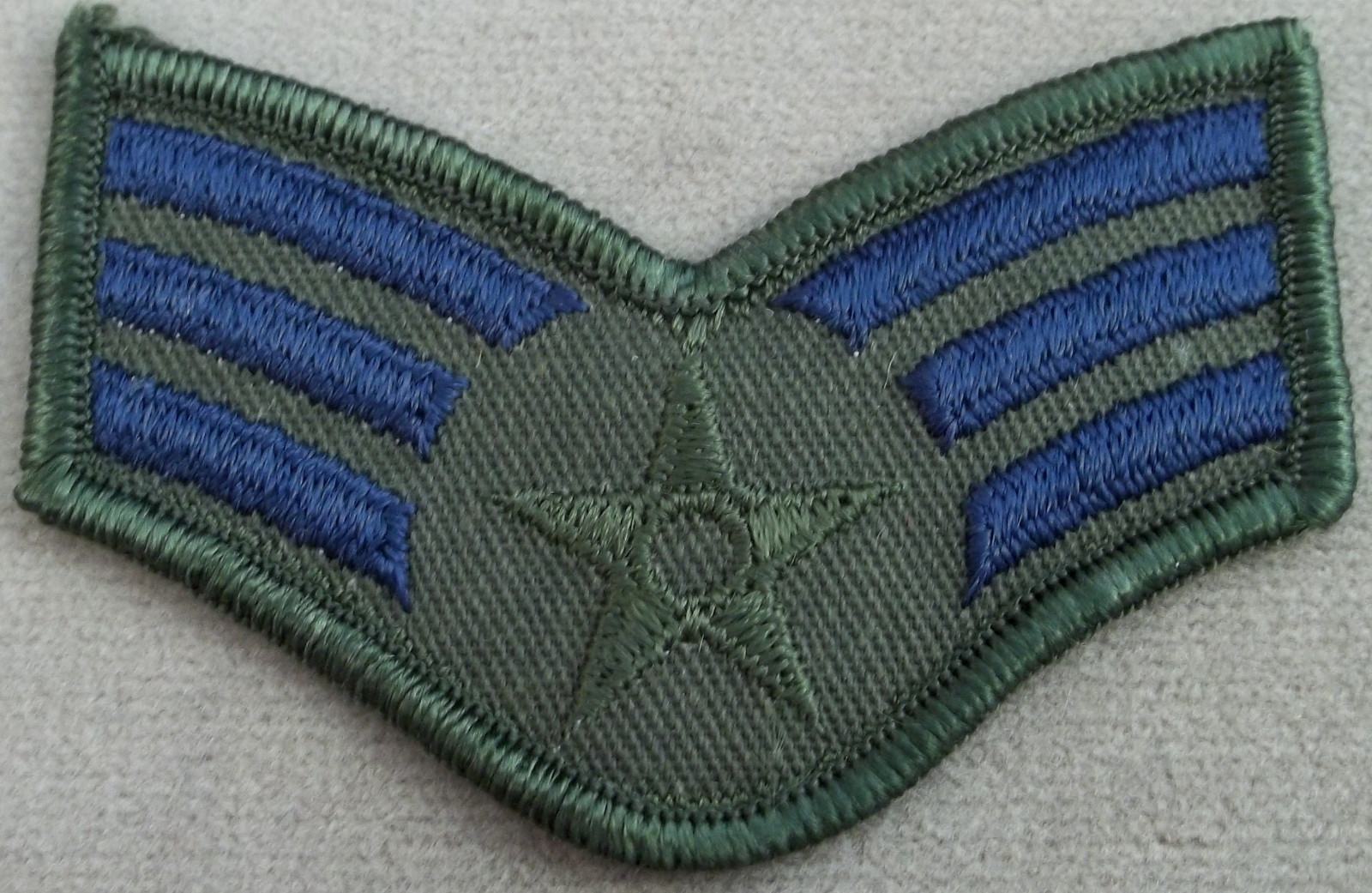 US Air Force Subdued Small Sleeve Rank Insignia Senior Airman - 3" ME New Pair