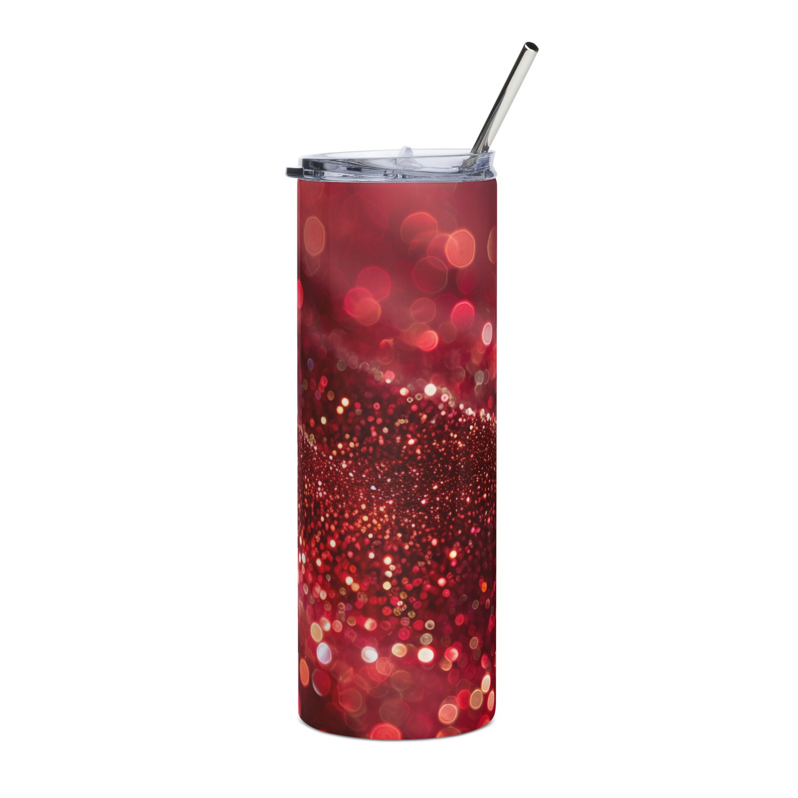 Ruby Glitter Stainless steel tumbler