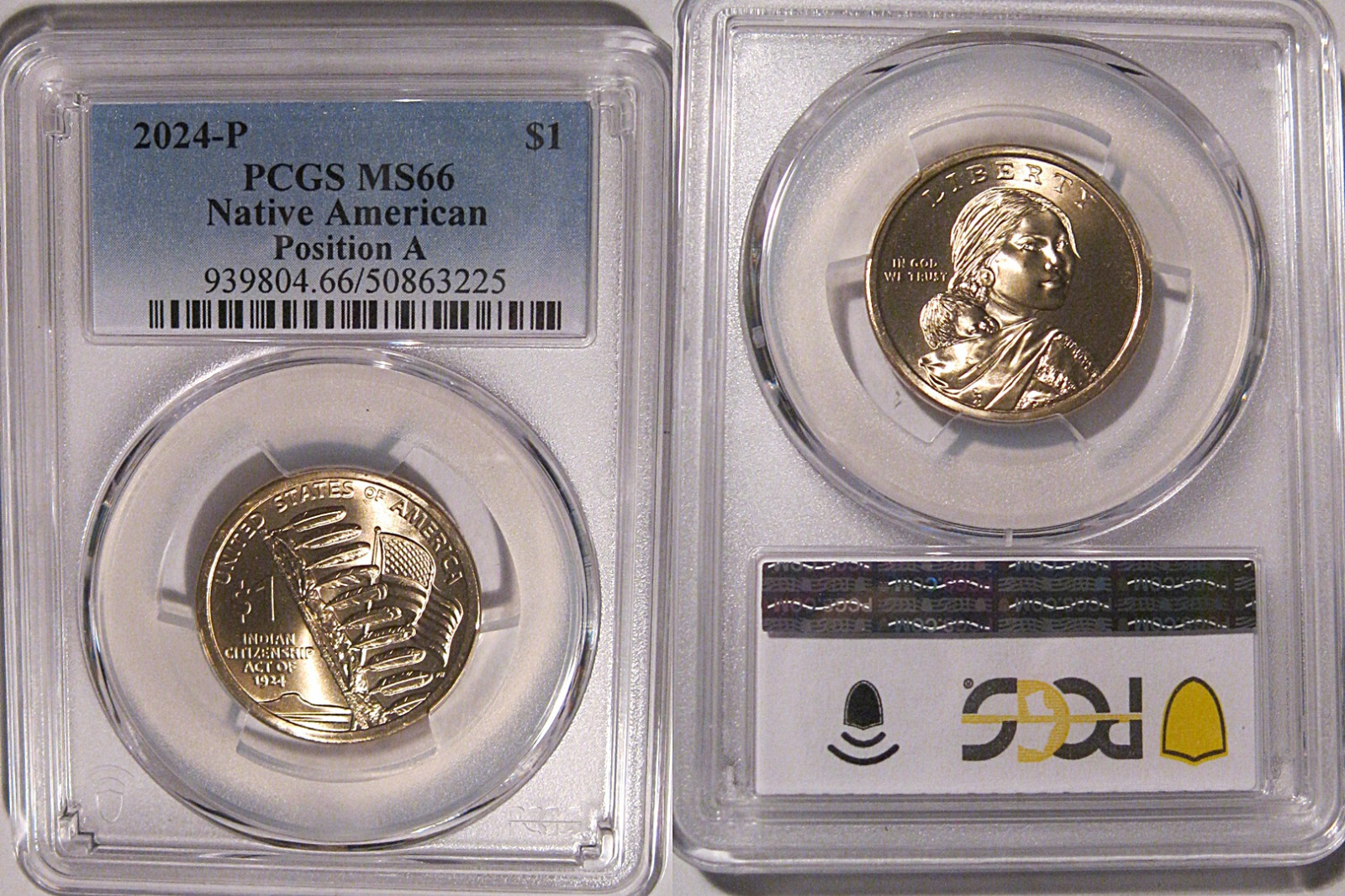 2024 P Native American Sacagawea Dollar $1 PCGS MS66 Position A