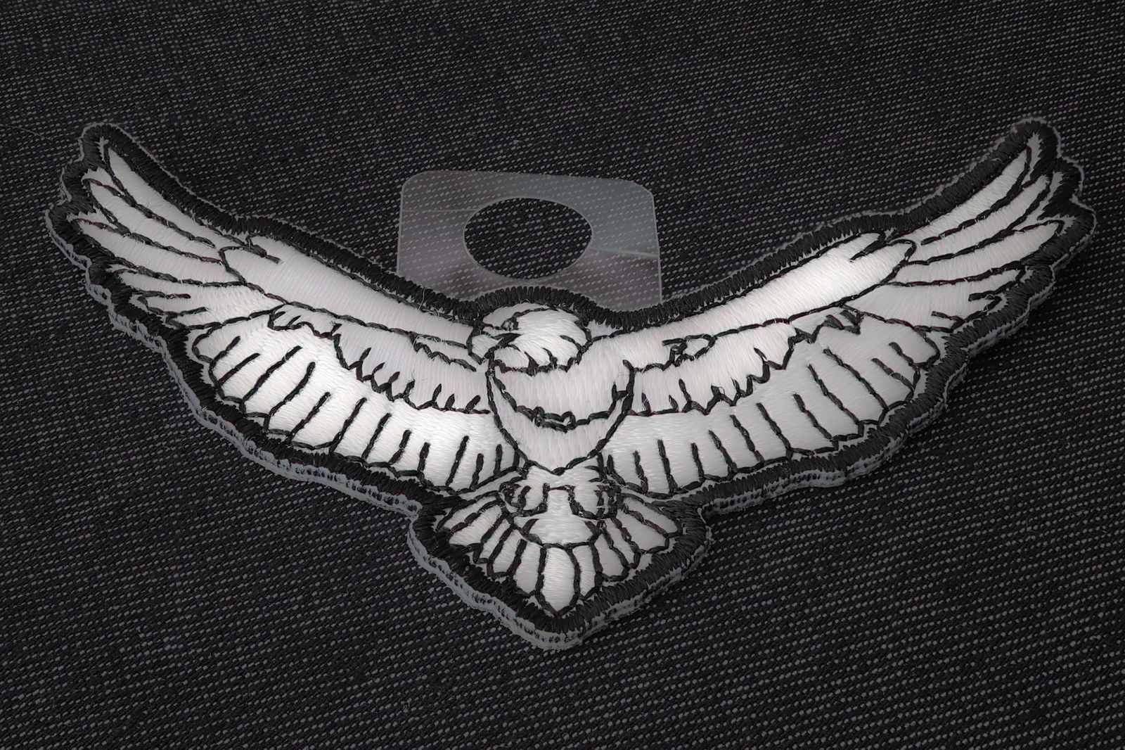 Black and White Eagle Iron on Patch - 3.5x2.2 inch - P5550