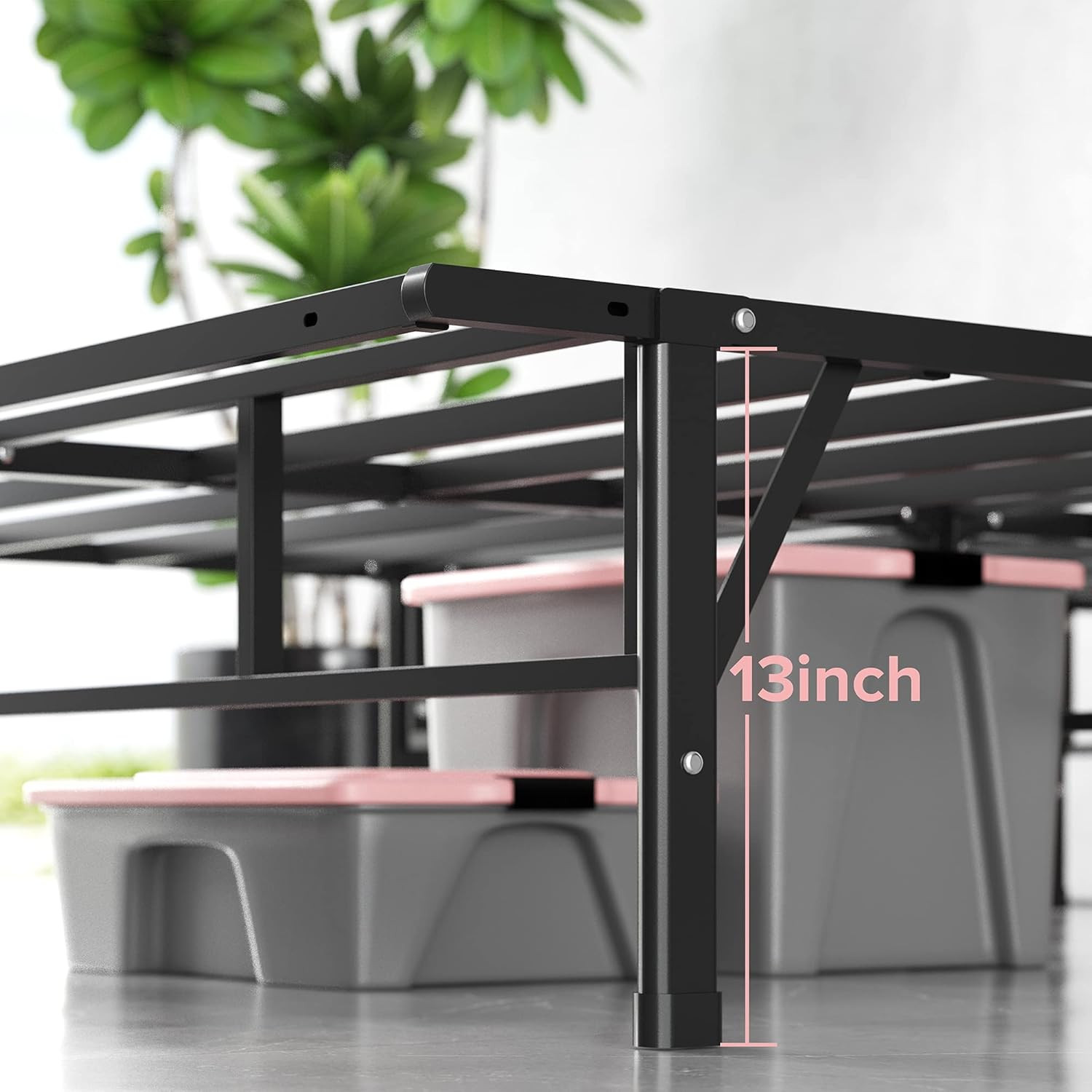 ZINUS 14" Smartbase King Metal Bed Frame - No Box Spring Needed, Sturdy Support