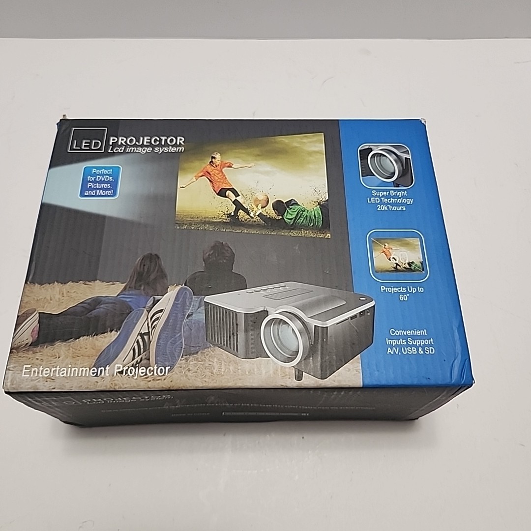 LED Entertainment Projector LCD Image System Projects Up To 60" (Portable Mini)