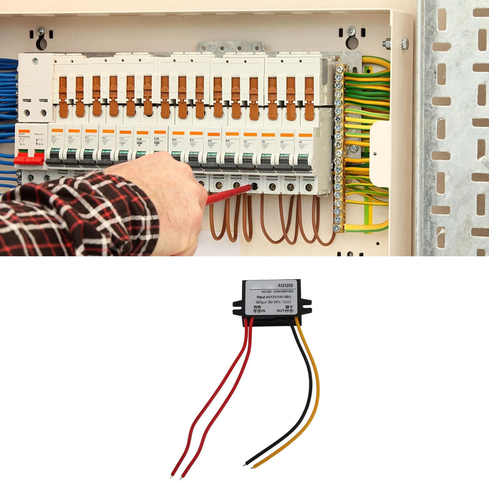 AC to DC Rectifier AC10-28V DC12V AC to DC Converter(5A)
