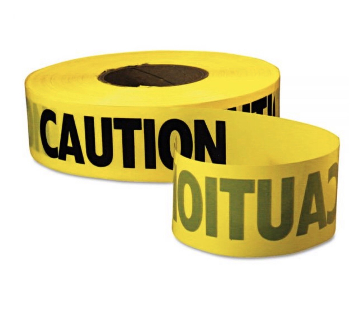 Empire Caution Barricade Tape "Caution" Text 3" x 1000ft Yellow/Black 771001