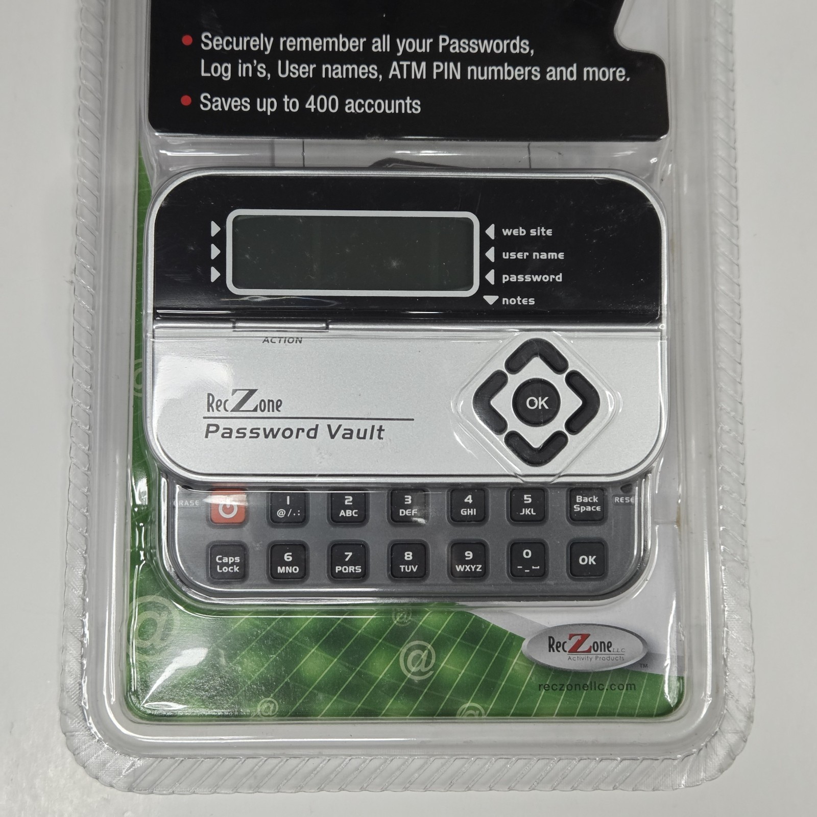Password Vault 580 Secure Electronic Password Storage RecZone - New Sealed