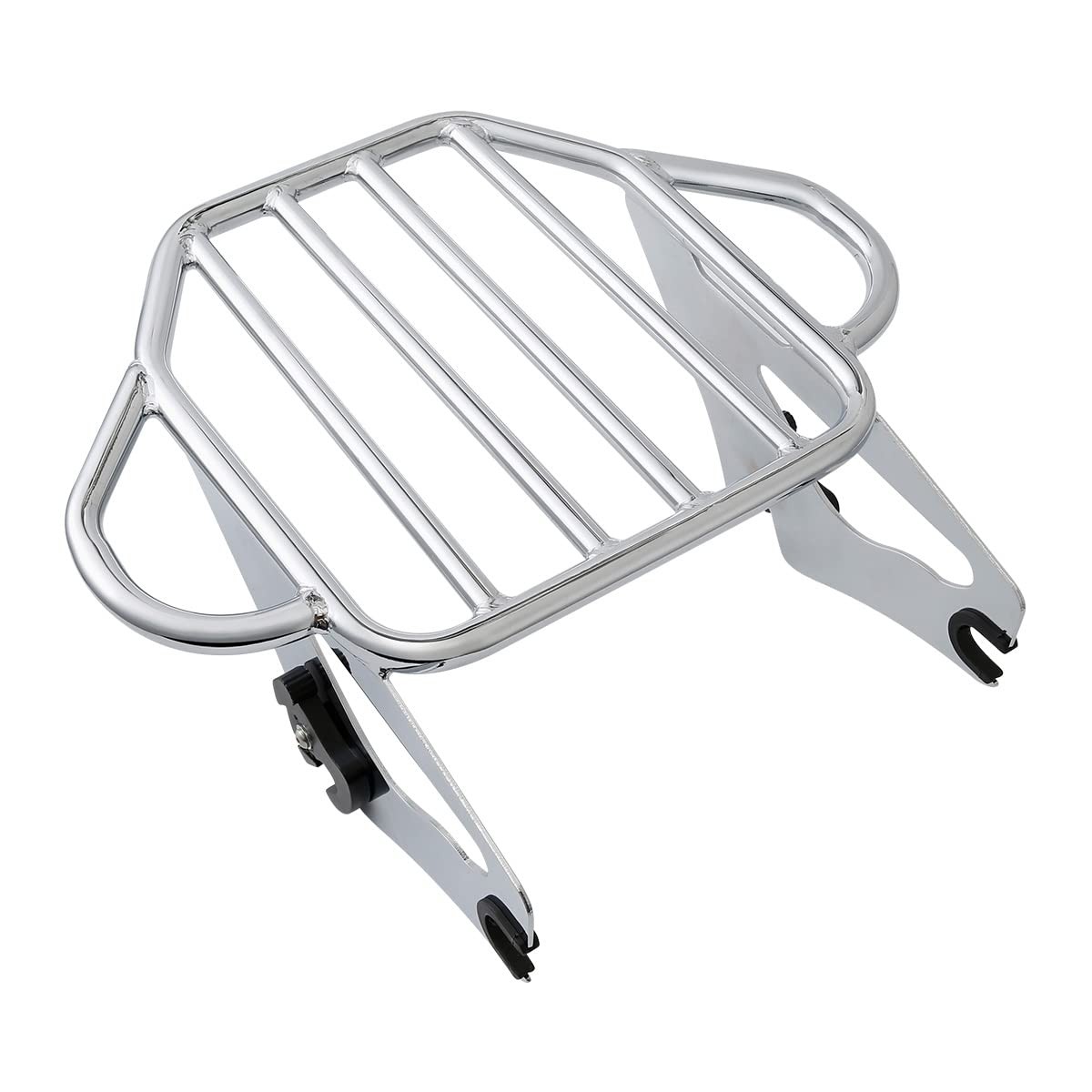 King Detachable Two-Up Luggage Rack Chrome for Road King Street Glide 2009-Later