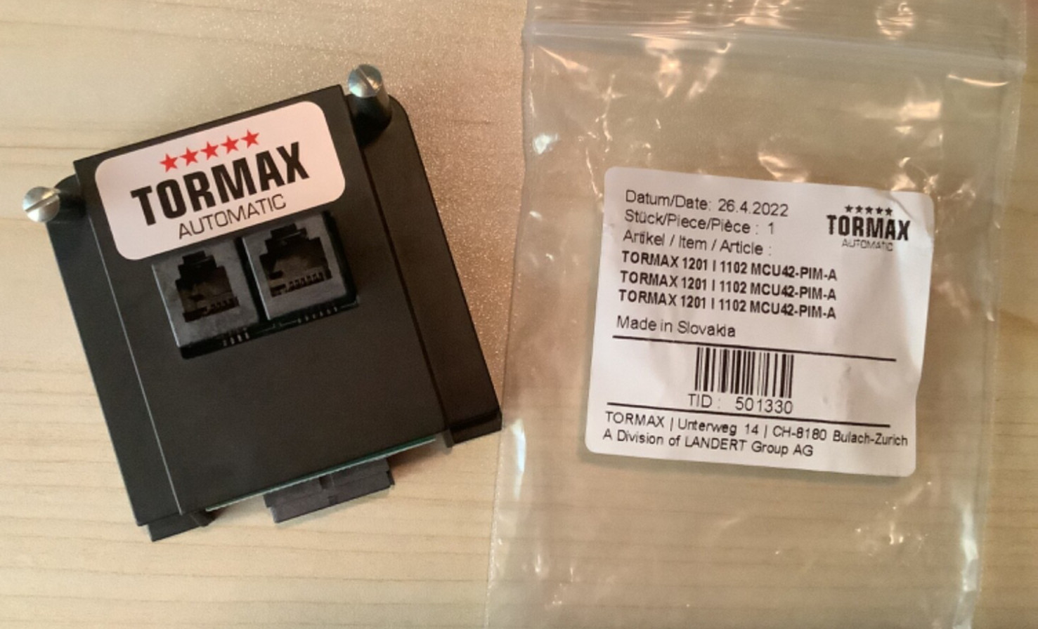 Brand New Programming Interface Module Tormax Automatic
