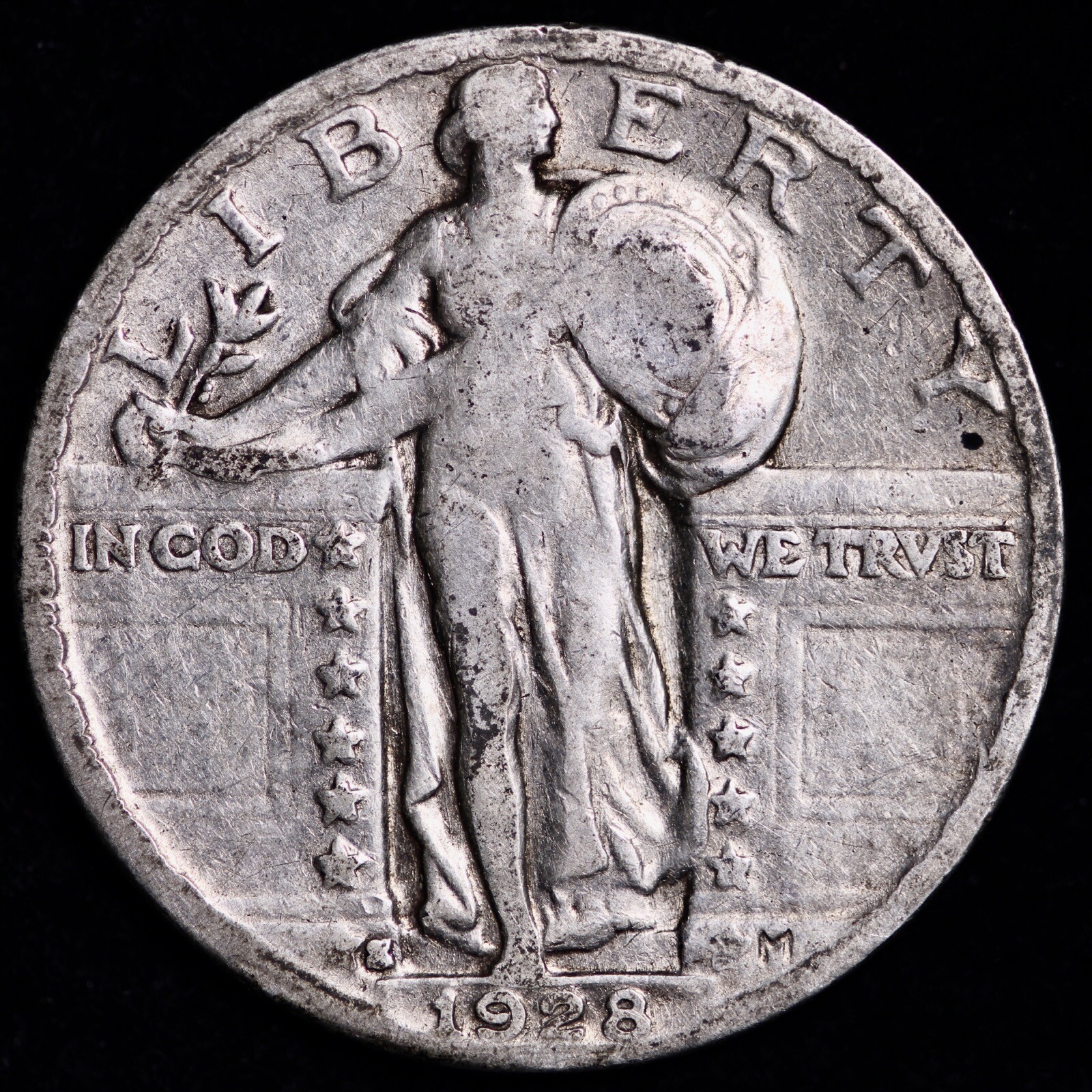 1928-S Standing Liberty Quarter CHOICE XF FREE SHIPPING E557 WF