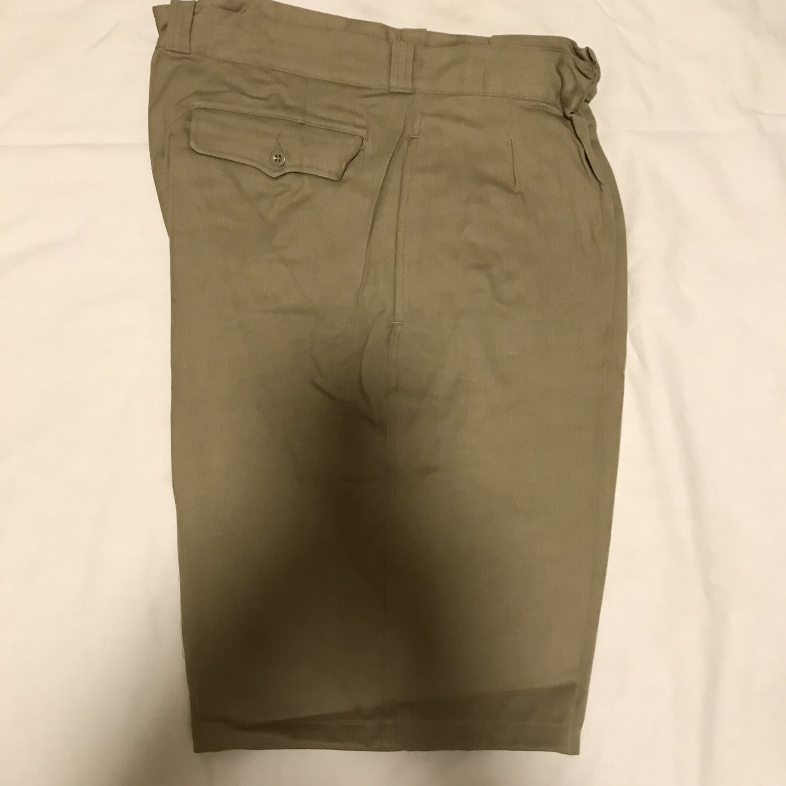 FRENCH GOGUILLON CLERMONTE FD ARMY VINTAGE COTTON CHINO KHAKI SHORT MEDIUM.M1952