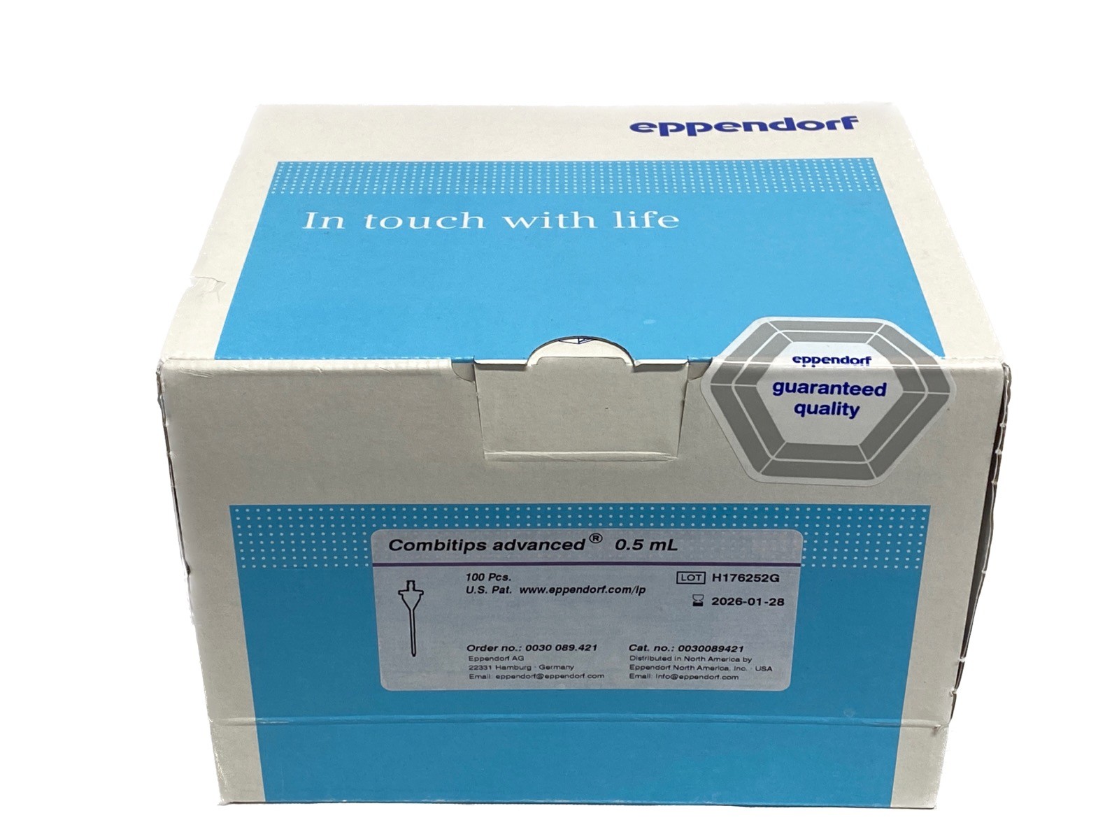(100/Pk) EPPENDORF Combitips Advanced 0.5mL Plastic Pipet Tips 0030089421