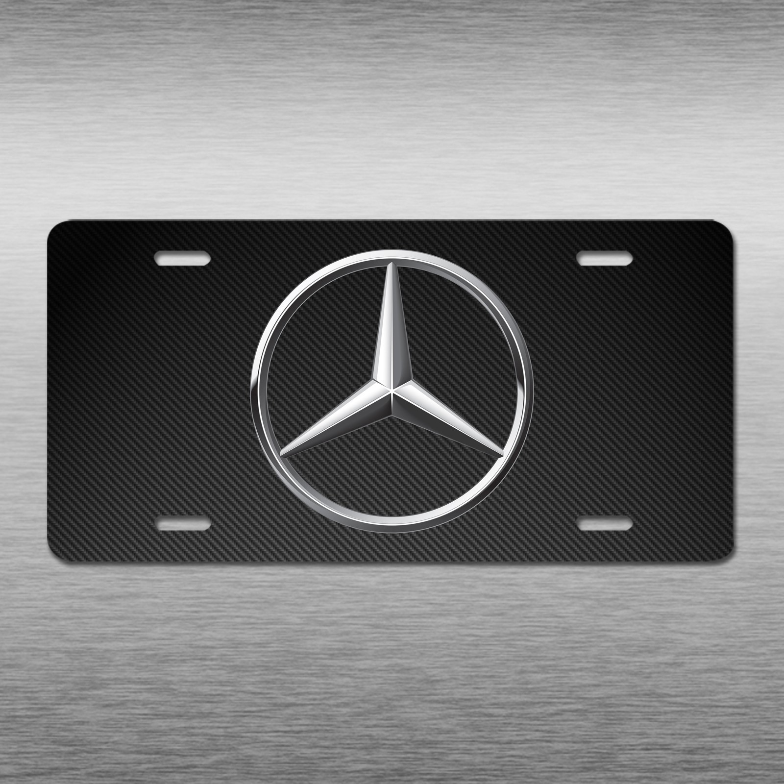 Mercedes C E S Art Novelty Vehicle License Plate Carbon Fiber Look Car Auto Tag