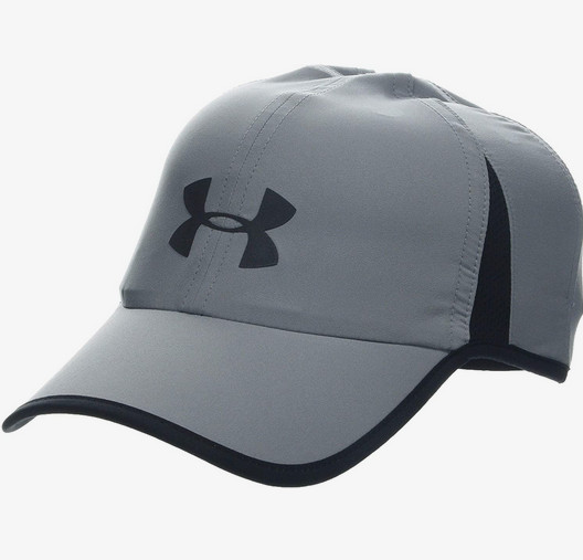 NEW Under Armour Men Shadow Heatgear Run/Golf/Pickleball Hat-Steel Grey 1291840