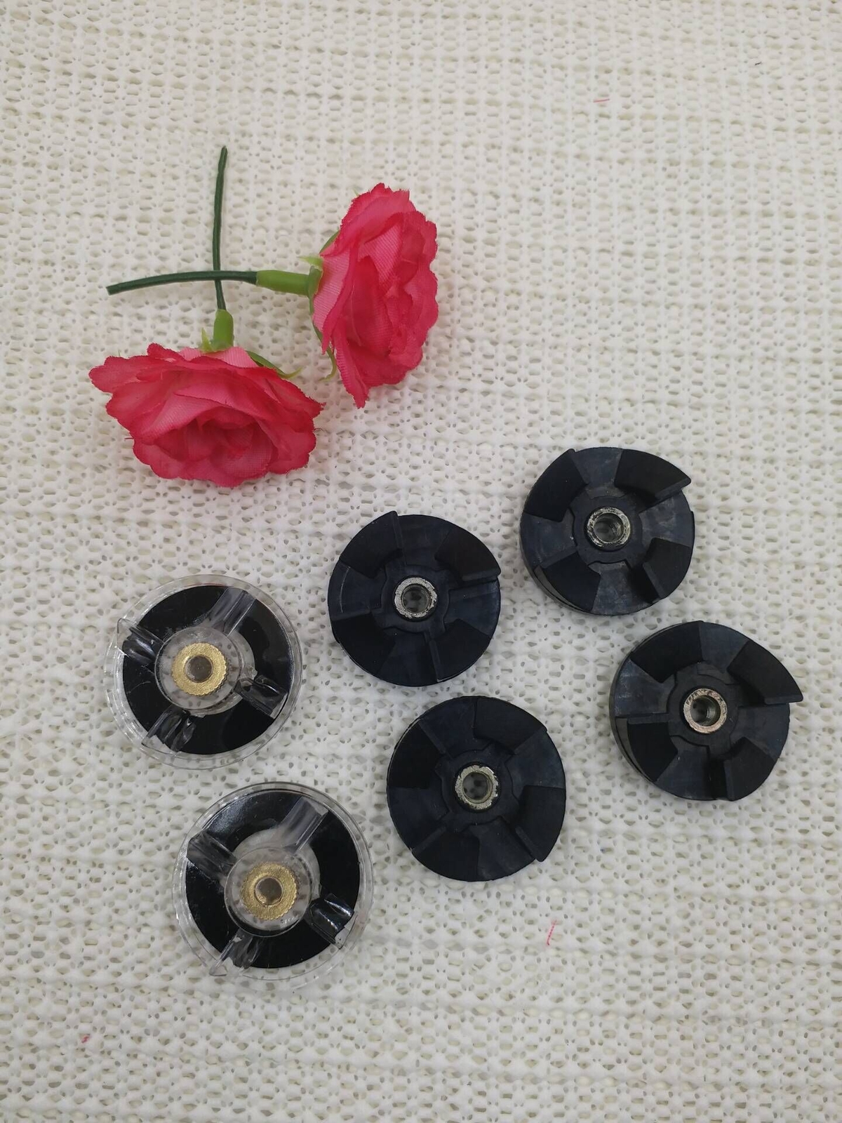 6PCS Replacement - 2 Base Gear + 4 Rubber Gear Spare Parts for Bullet 250W