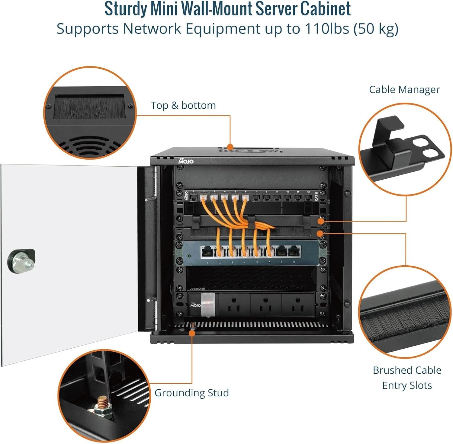 Space-Saving 6U 10 Inch Network Rack - Ideal for Home and Professional Use