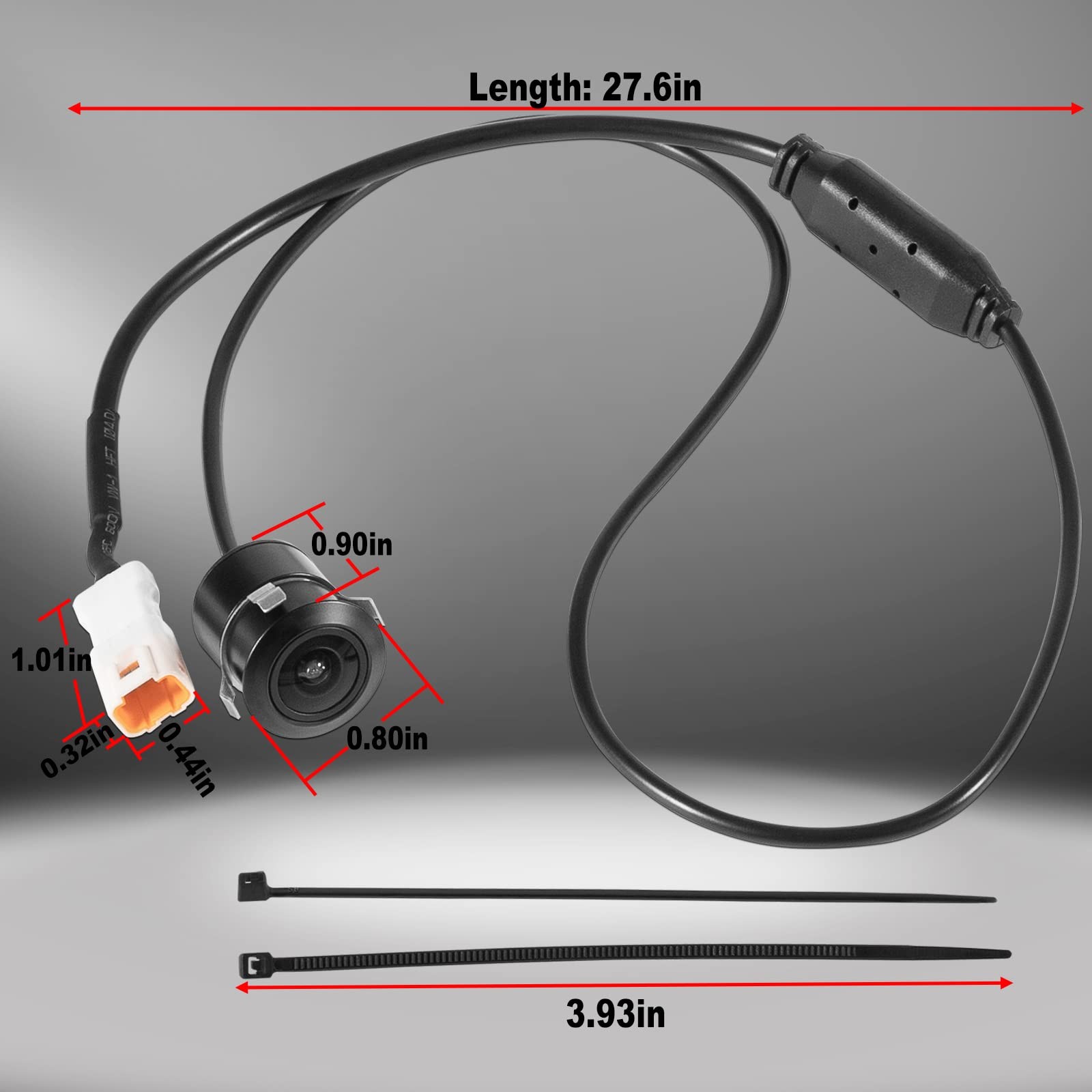 for Polaris RZR Ride Command HD Wide-Angle Waterproof Front Camera - Plug and...