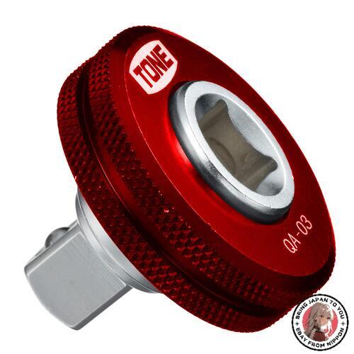 TONE L-QA-03R Quick Adapter 3/8 Inch 9.5mm Drive Red