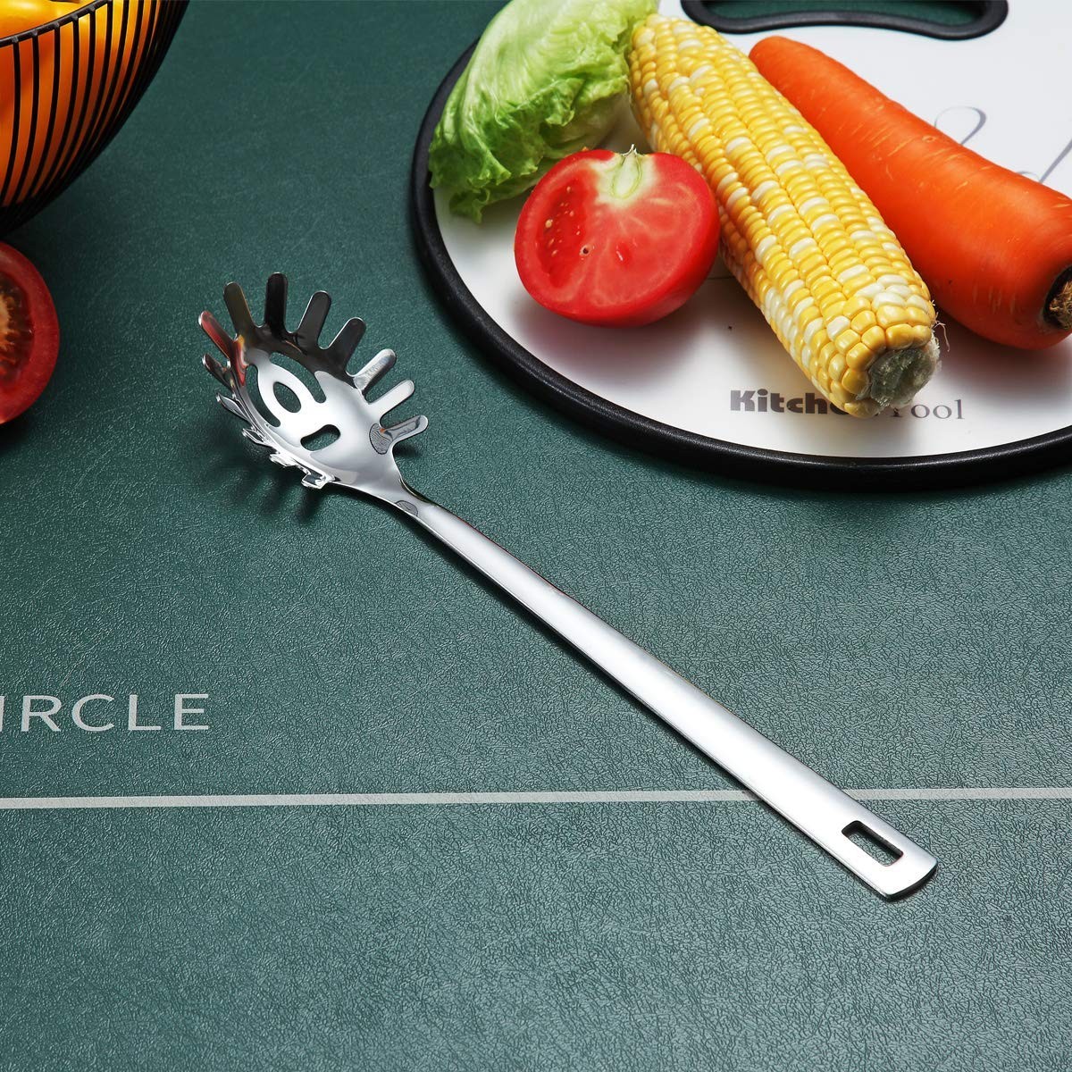 Stainless Steel Spaghetti Spoon Pasta Server Noodle Fork for Kitchen