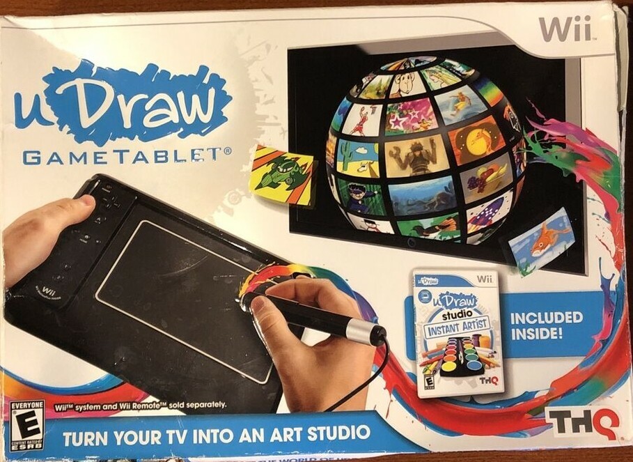 U Draw game tablet and U Draw game Wii