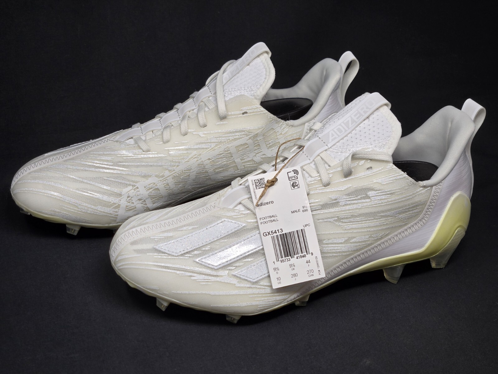 Adidas Adizero Football Cleats Triple White Mens Multi Sizes Athletic GX5413 NBY