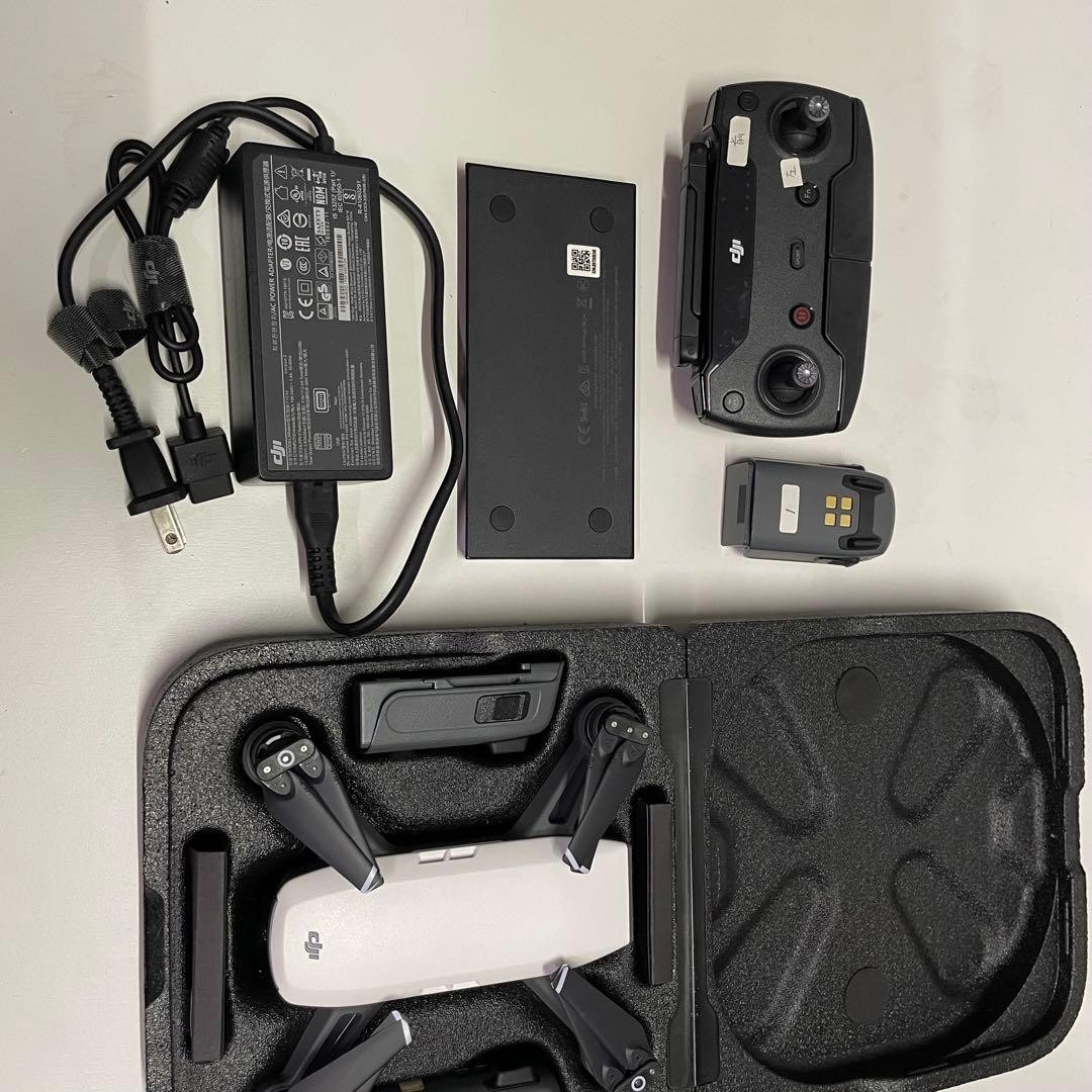 Dji Spark Fly More Combo Drone With Controller Battery Case Charger Used As-is