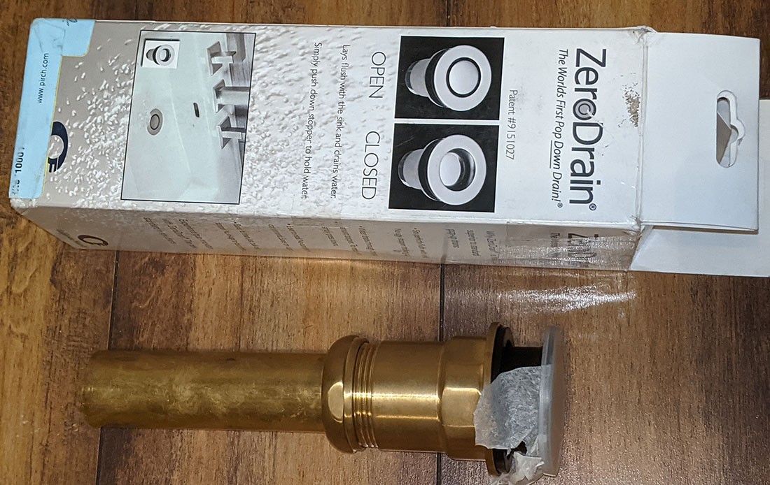 California Faucets 9050ZB-MBLK ZeroDrain Matt Black Finish 2 1/4" Stopper, READ!