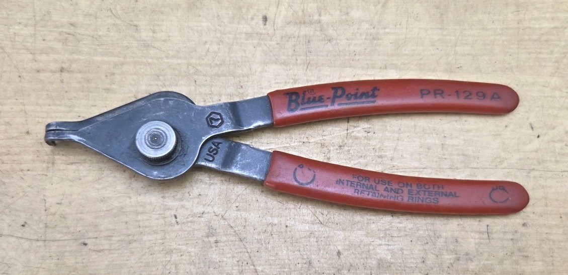 Blue Point PR129A  - 6" Long 90° Fixed Tip Convertible Snap Ring Pliers