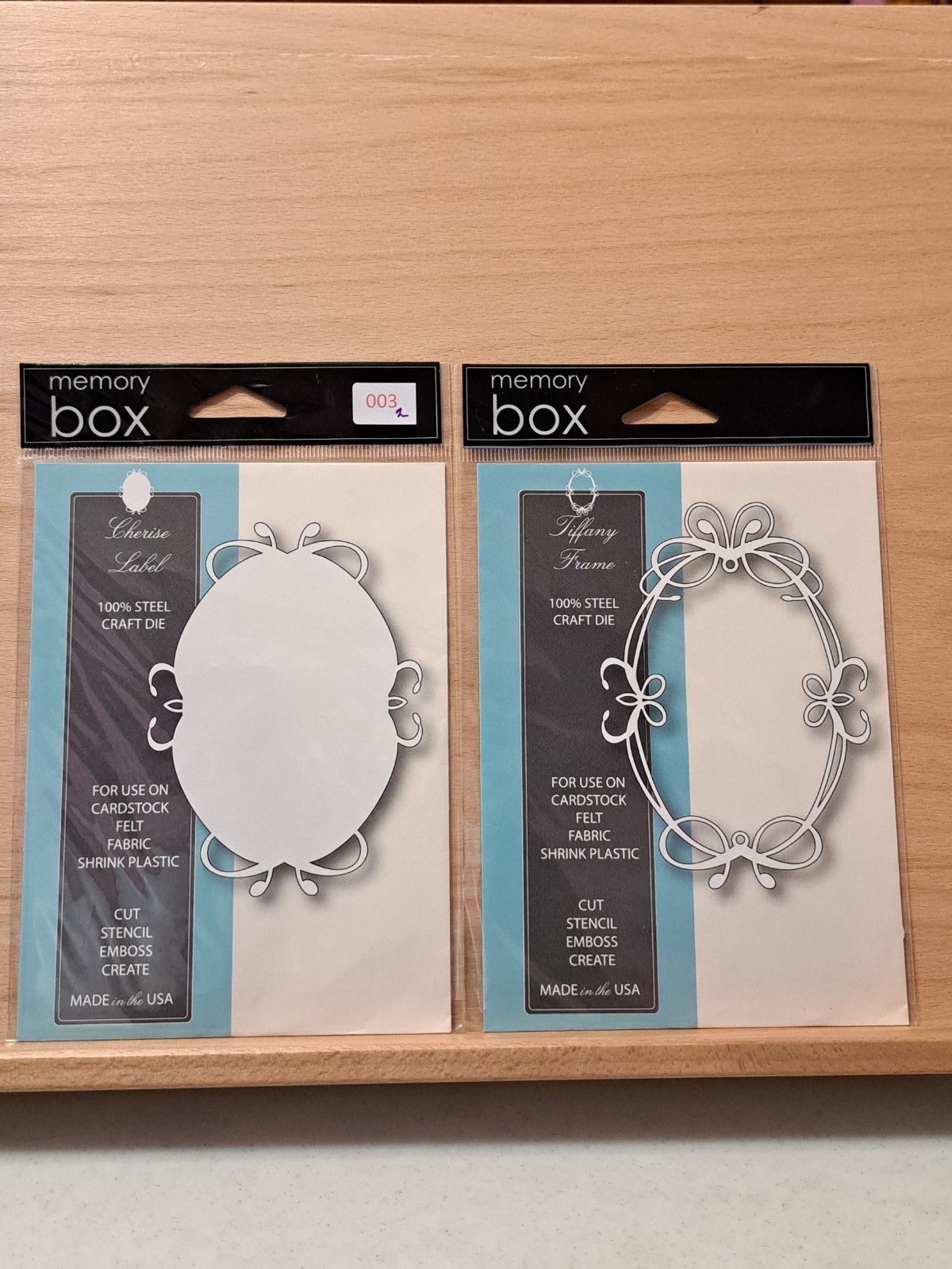003 Memory Box Cherise Label Tiffany Frame Layering Steel Craft Cutting Die
