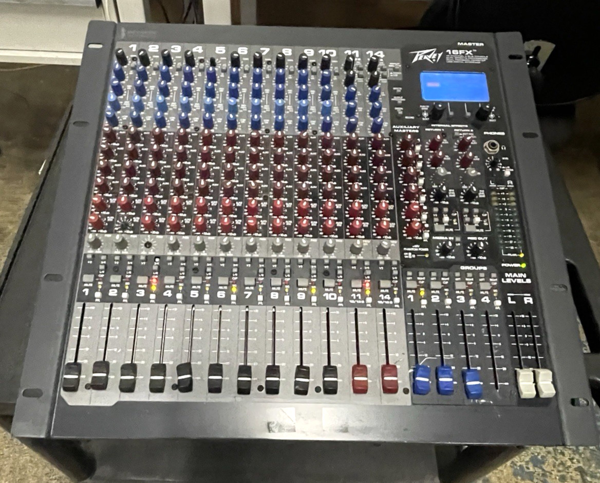 Peavey 16FX 16 Channel Mixer with Effects W/ POWER CORD- READ