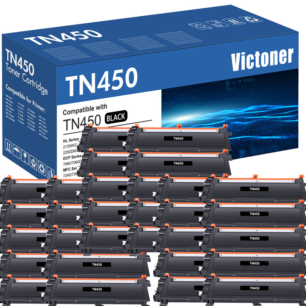 TN-450 Toner Cartridge Compatible with Brother MFC-7860DW HL-2280DW Fax-2840 Lot