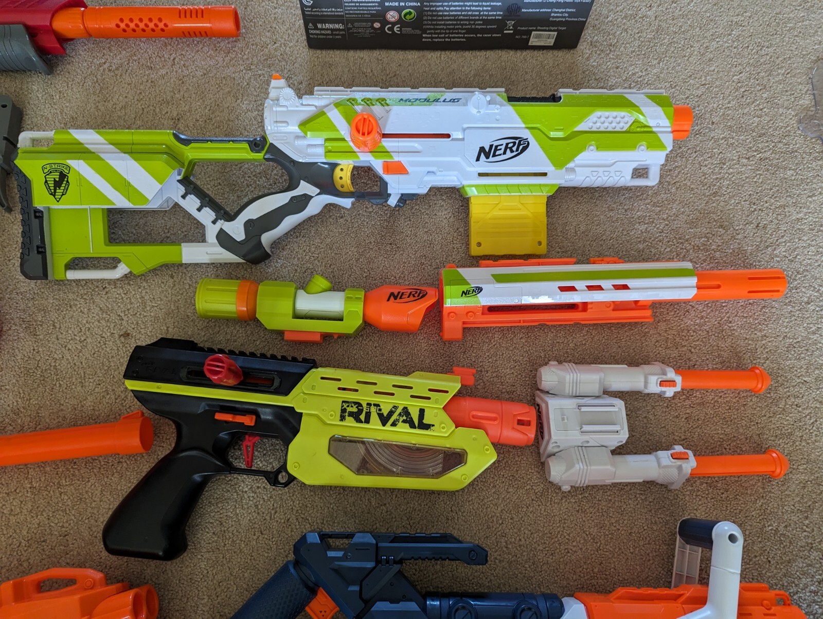 Nerf Gun Lot + Shooting Digital Target