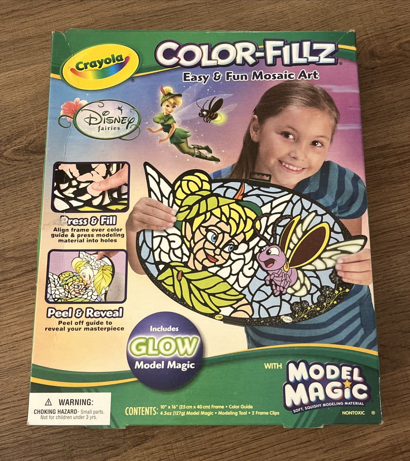 Crayola Color Fillz Mosaic Art 2010 Disney Tinkerbell Model Magic New (Open Box)