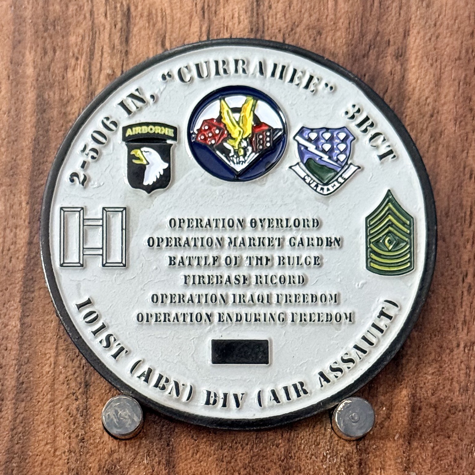 Fighting Fox 2-506 IN Currahee Challenge Coin 1#36