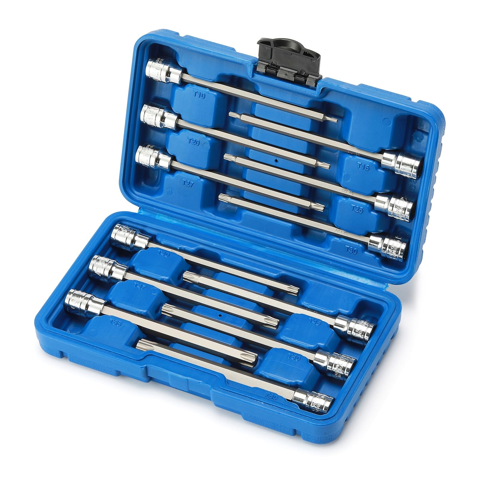 3/8drive Extra Long Torx Bit Socket Set 12 Piece Torx Star Bit Set T10 To T60 L