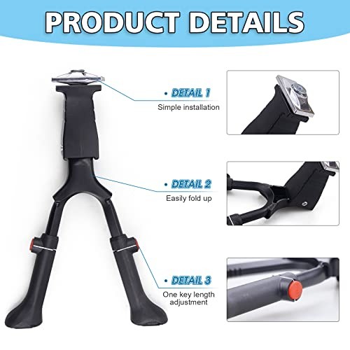 WEEROCK Adjustable Height Bike Kickstand Aluminium Alloy Double Leg Kickstand