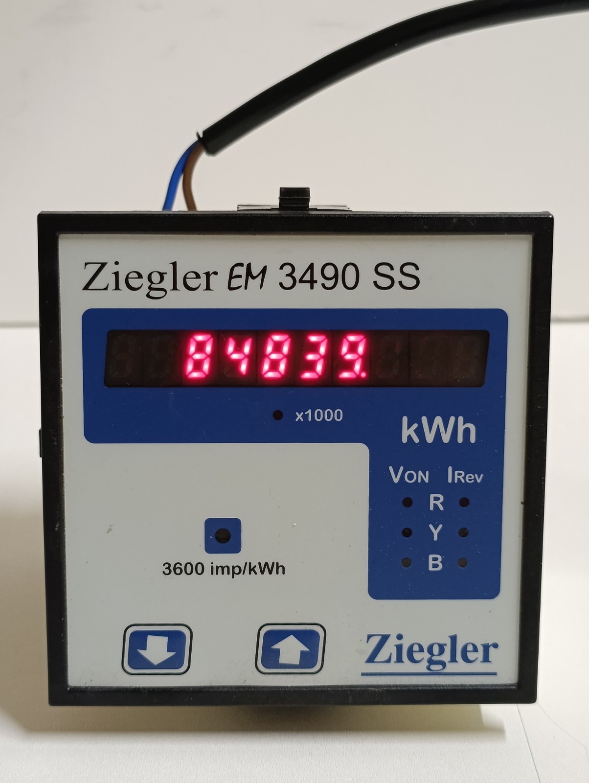 Ziegler EM 3490 SS Multifunction Power Meter EM3490SS & TESTED