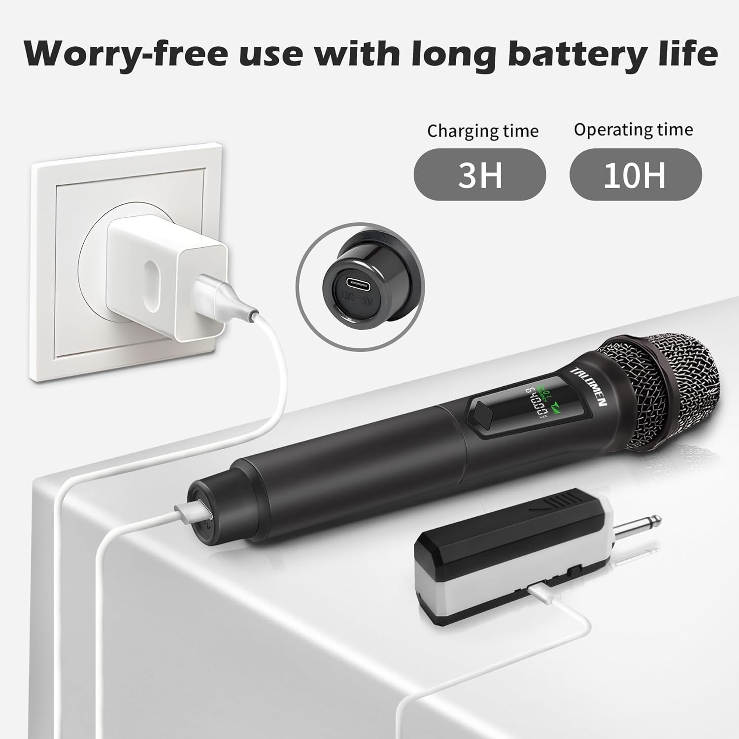 Dynamic Handheld Wireless Microphone System - Noise Reduction for Clear Sound