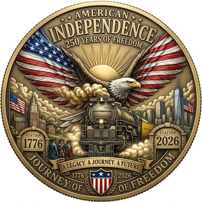 Big Boy Train 4014 American Independence 250 Years of Freedom 1776-2026 Coin