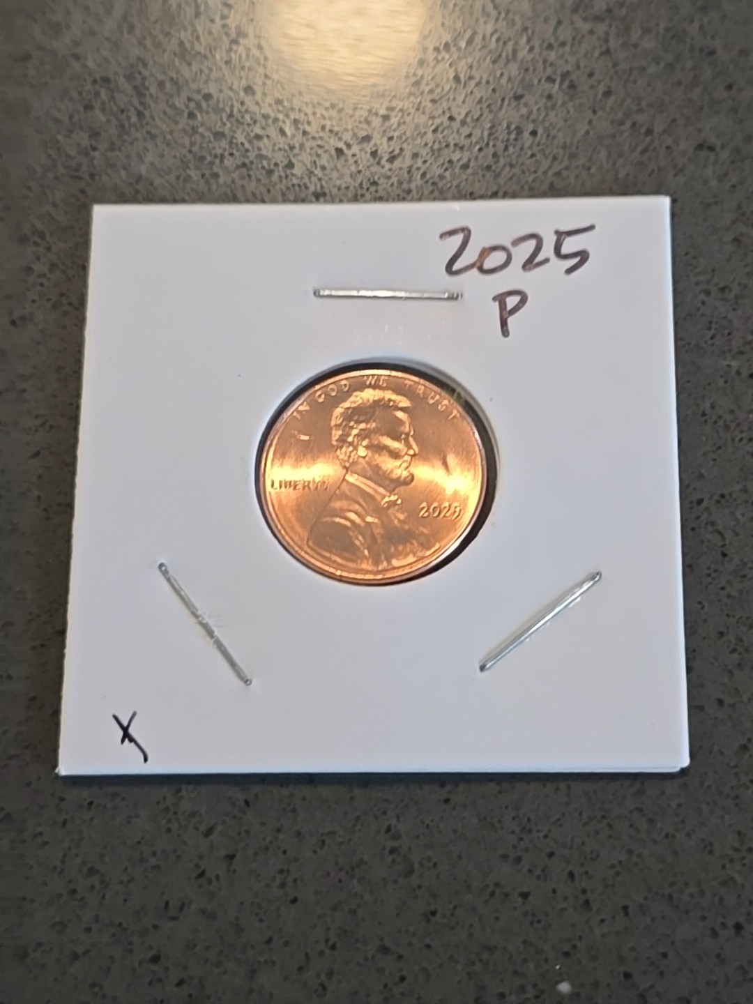 2025 P Gem Bu Full Red Lincoln Cent Penny In 2x2 Holder From Obw Roll