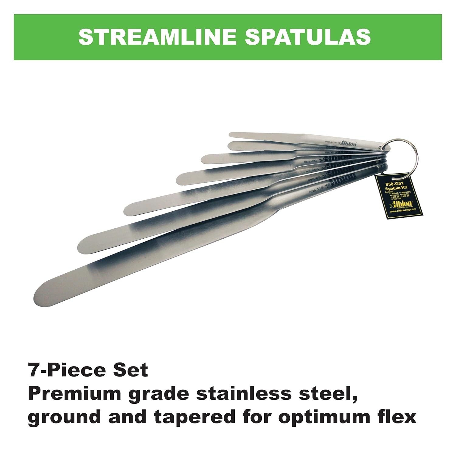 7pc Rounded Tip Caulk Spatula Slicker Knives Construction Joints Installing Tool